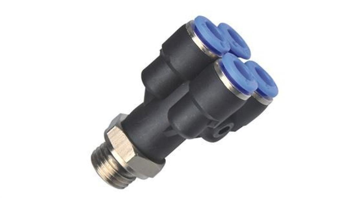 PNEUMAT SYSTEM Rozgałęźnik wtykowy typu Y z tworzywa sztucznego na wąż 6, G1/4z, 4x6, 216.014-6
