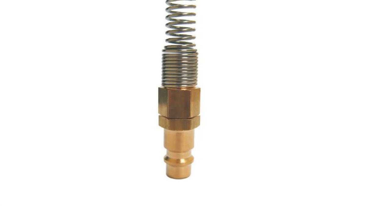 PNEUMAT SYSTEM Króciec szybkozłącza DN7,2 typ 26, skręcany do węża fi 8x6 mm ze sprężyną, mosiądz