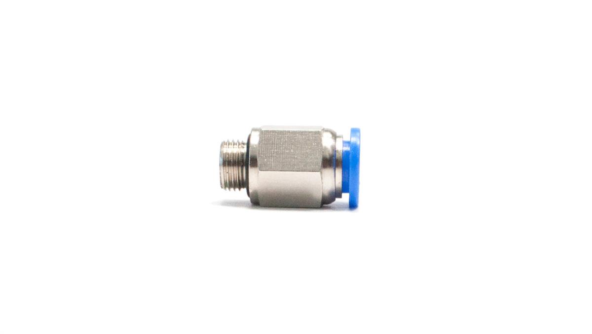 PNEUMAT SYSTEM Złączka wtykowa prosta mosiężna niklowana do węża 14, G1/2z, 122.012-14