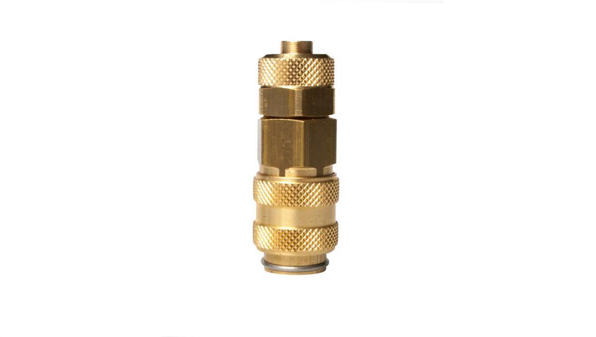 PNEUMAT SYSTEM Szybkozłącze pneumatyczne DN5 typ 21, skręcane do węża fi 8x6 mm, mosiądz