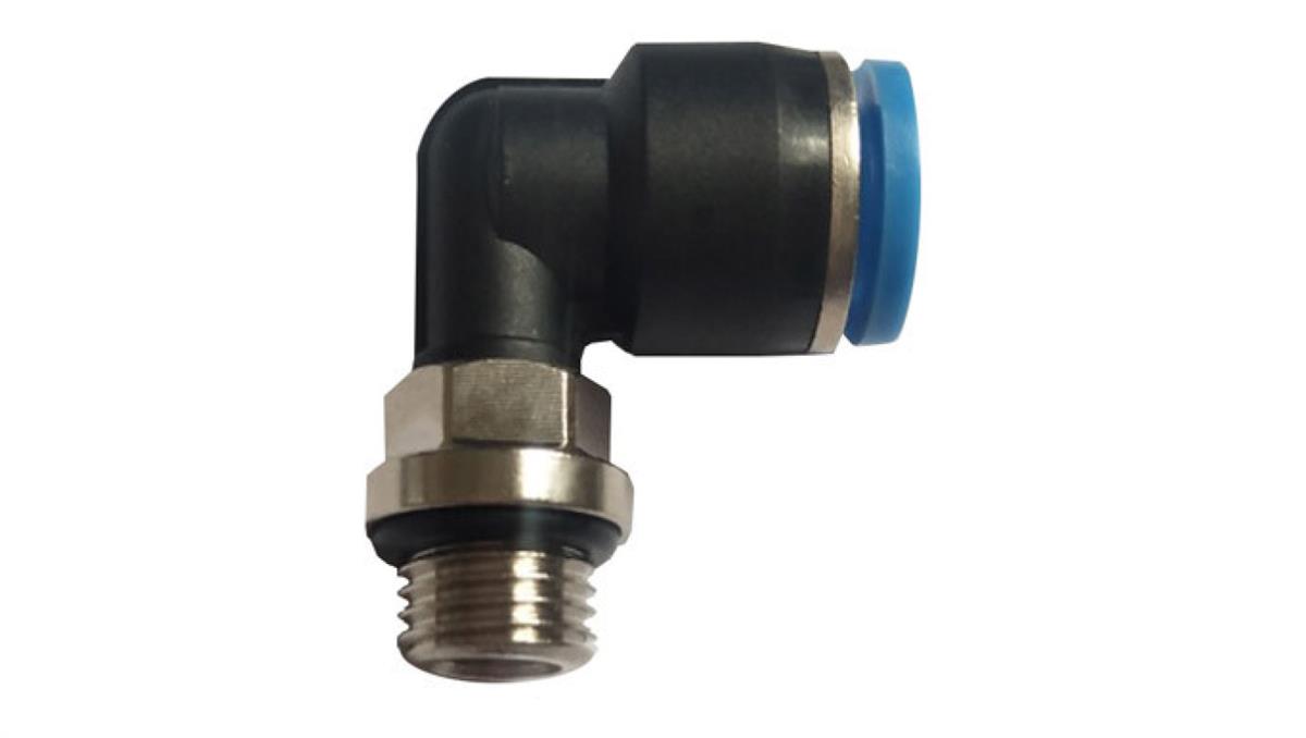 PNEUMAT SYSTEM Złączka wtykowa kątowa z tworzywa sztucznego do węża 12, M18X1,5z, 125.M18X1,5-12