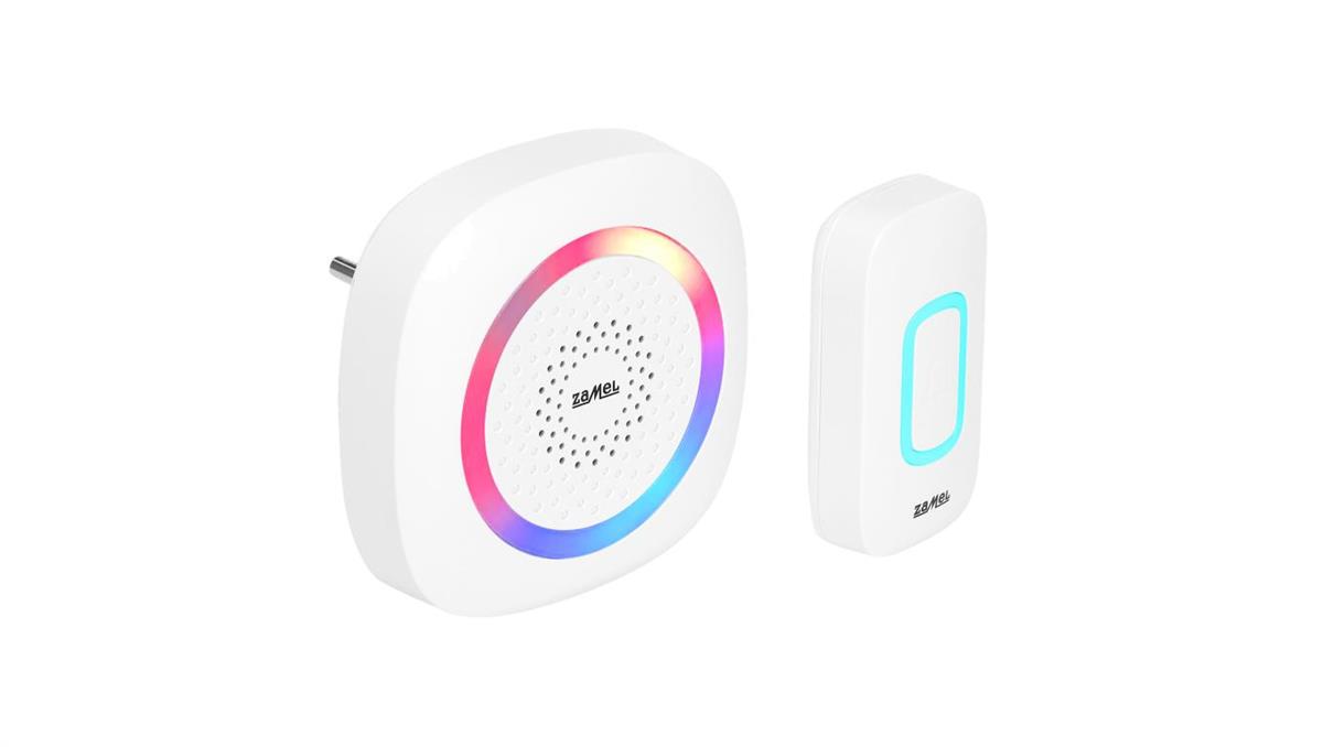 Zamel Dzwonek bezprzewodowy sieciowy POP II biały TYP ST-920W SUN10000501