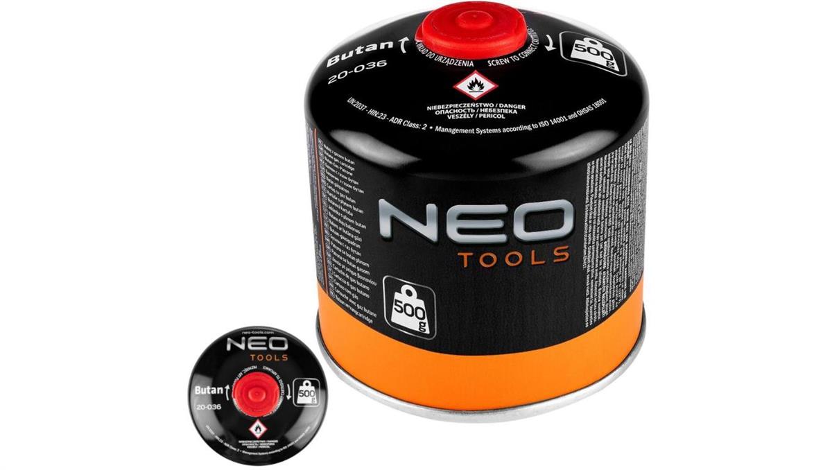NEO Nabój, kartusz gazowy BUTAN nakręcany do lutownic, palników gazowych 500g 20-036
