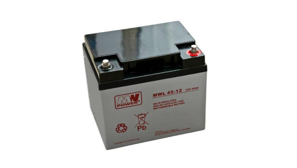 MWL 45-12 Akumulator AGM 12V 45Ah 10-12lat żywotności MW Power
