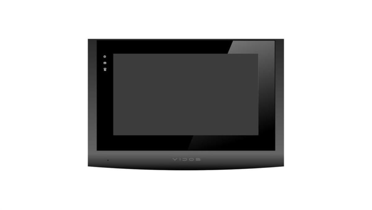 VIDOS Monitor dotykowy 7 1024x600px, głośnomówiący, z pamięcią, interkom, obsługa 2 kanałów jednocześnie Vidos 2IP M200B