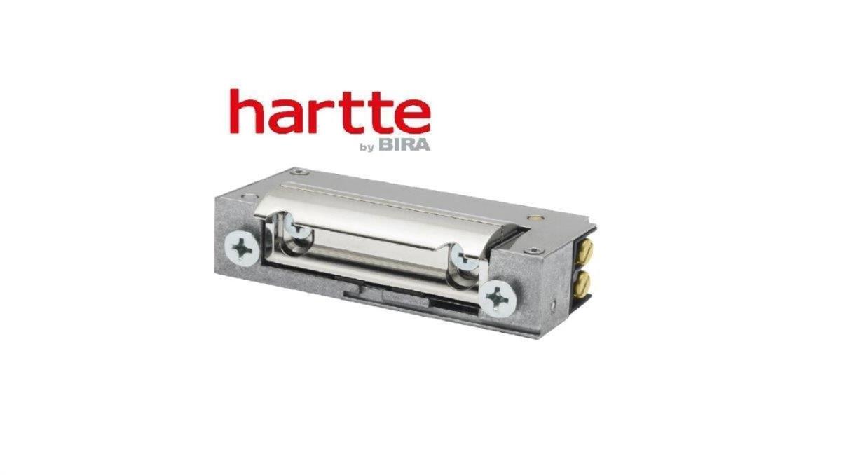 BIRA Hartte Elektrozaczep XS12UPW wąski z pamięcią i wyłącznikiem 12V AC/DC