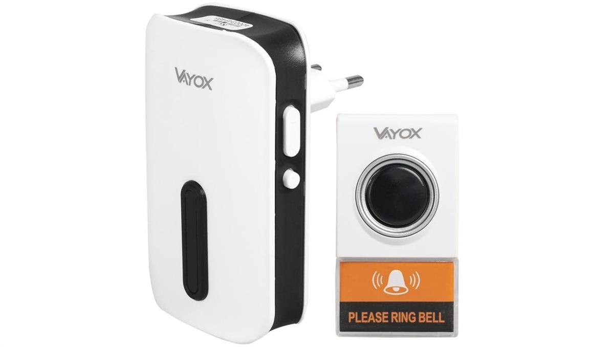 Vayox Dzwonek bezprzewodowy 110-240V / przycisk na baterie VA0268