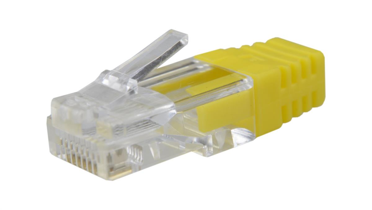 ATEL ELECTRONICS Osłonka wewnętrzna wtyku RJ45 żółta WORECZEK 100szt.