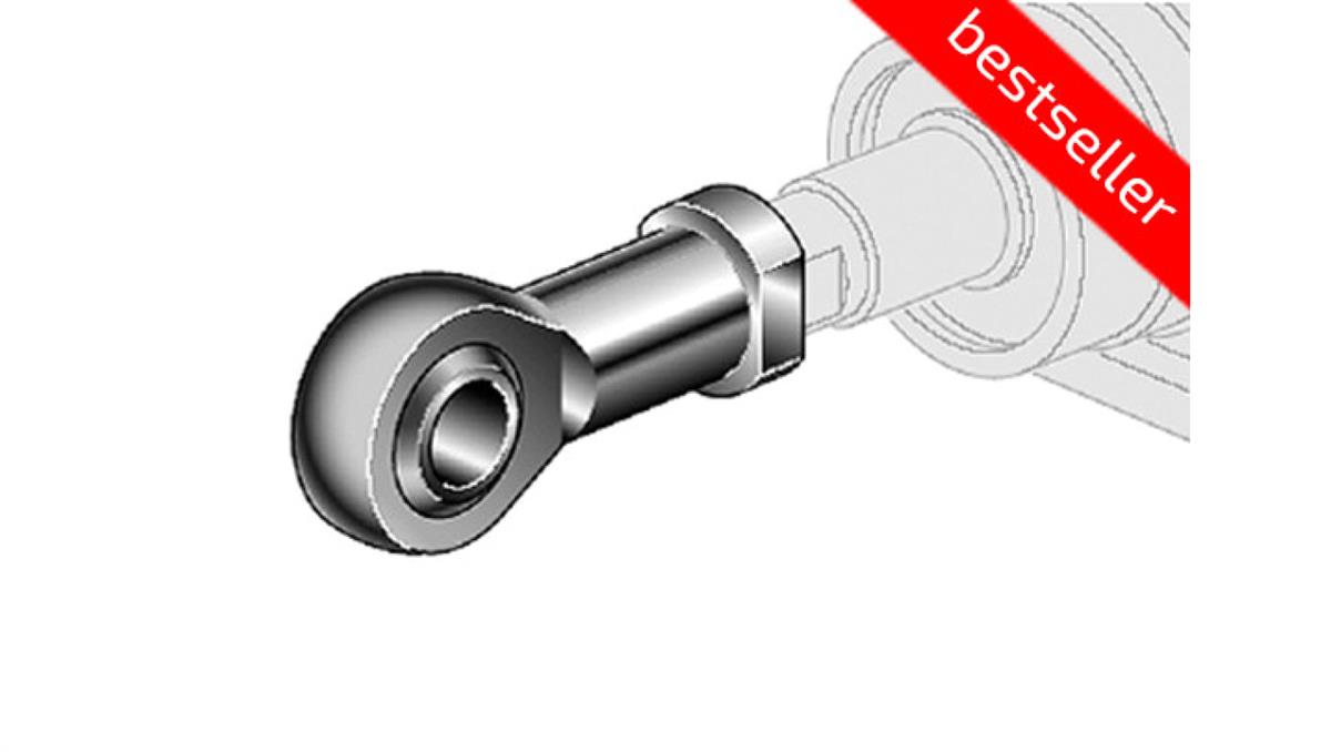 PNEUMAT SYSTEM Końcówka prosta z przegubem kulowym, D125, M27x2, SNS/125