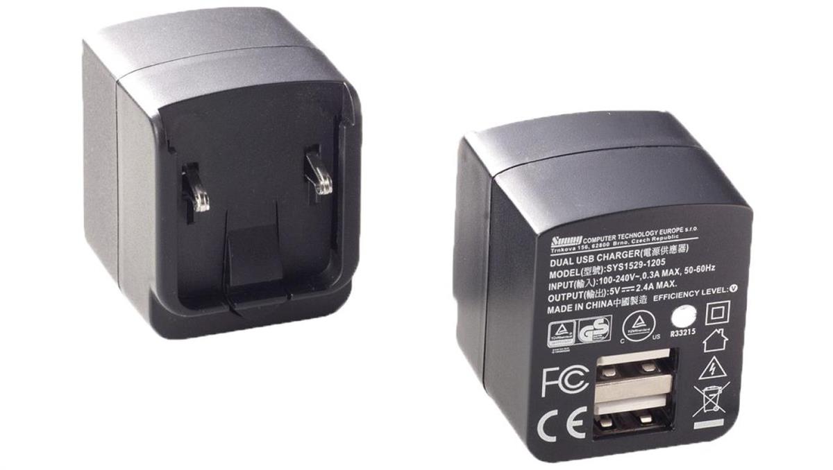 Sunny SYS1529-1205 dual USB inlet bez wtyków AC
