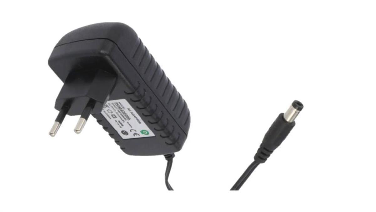 POS Power POSB12200A Zasilacz adapter czarny 24W 12V/2A CEE7/16 wtyk DC:2.1/5.5(+)