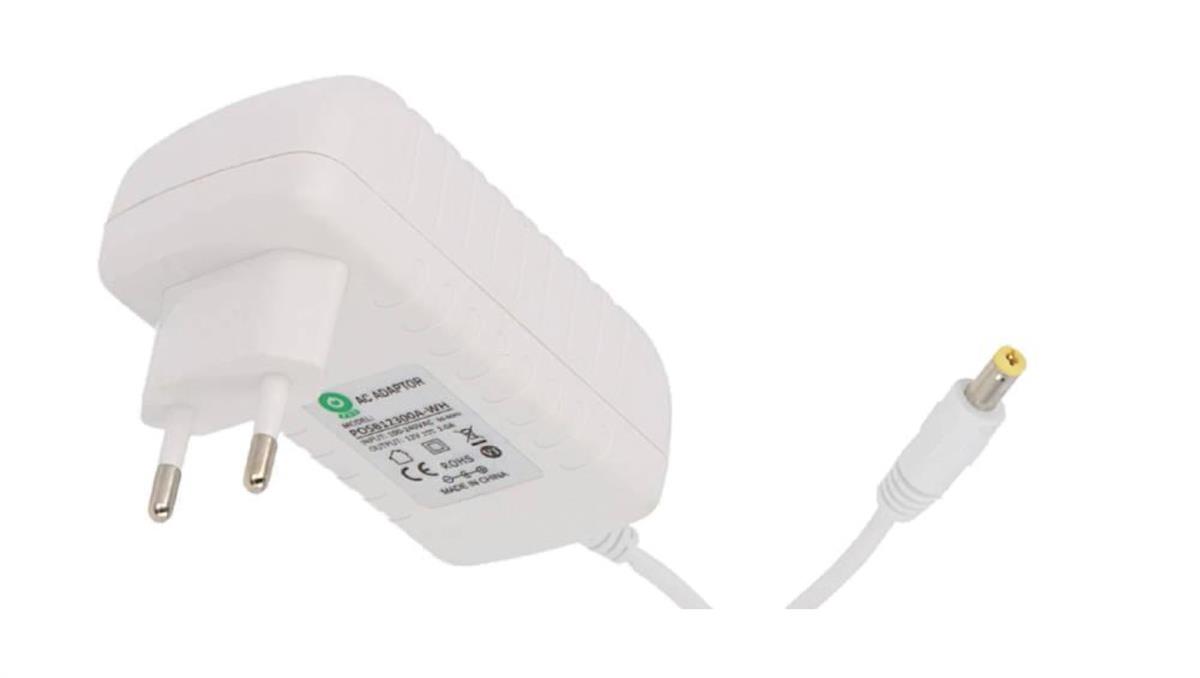 POS Power POSB12300A-WH Zasilacz adapter biały 36W 12V/3A CEE7/16 wtyk DC:2.1/5.5(+)