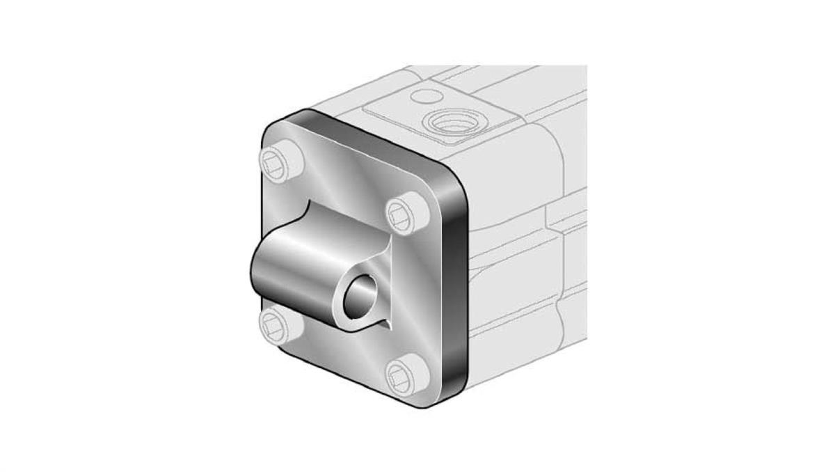 PNEUMAT SYSTEM Ucho proste MP4 D32 ze śrubami montażowymi XCM/032