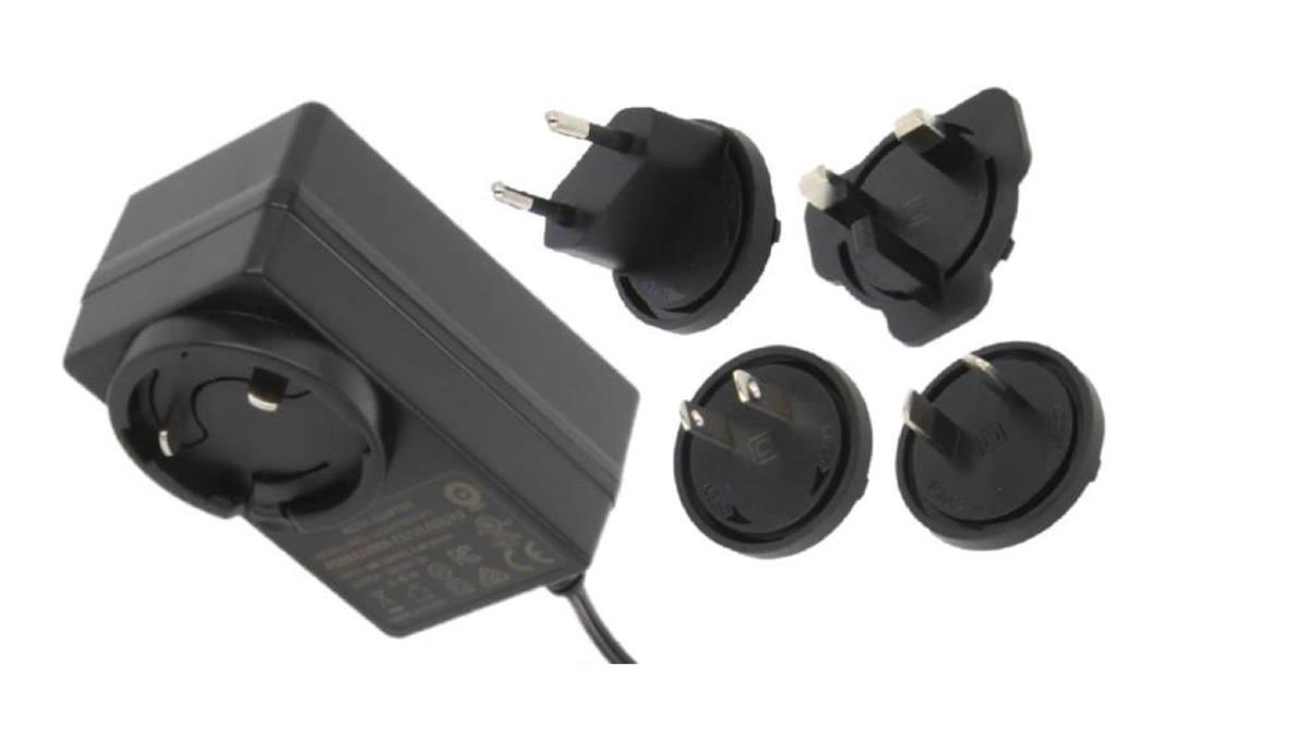 POS Power POSB24100A-E1/U1/U2/A3 Zasilacz adapter czarny 24W 24V 1A, wtyk AC: EU/US/UK/AU. wtyk DC:2.1/5.5(+)