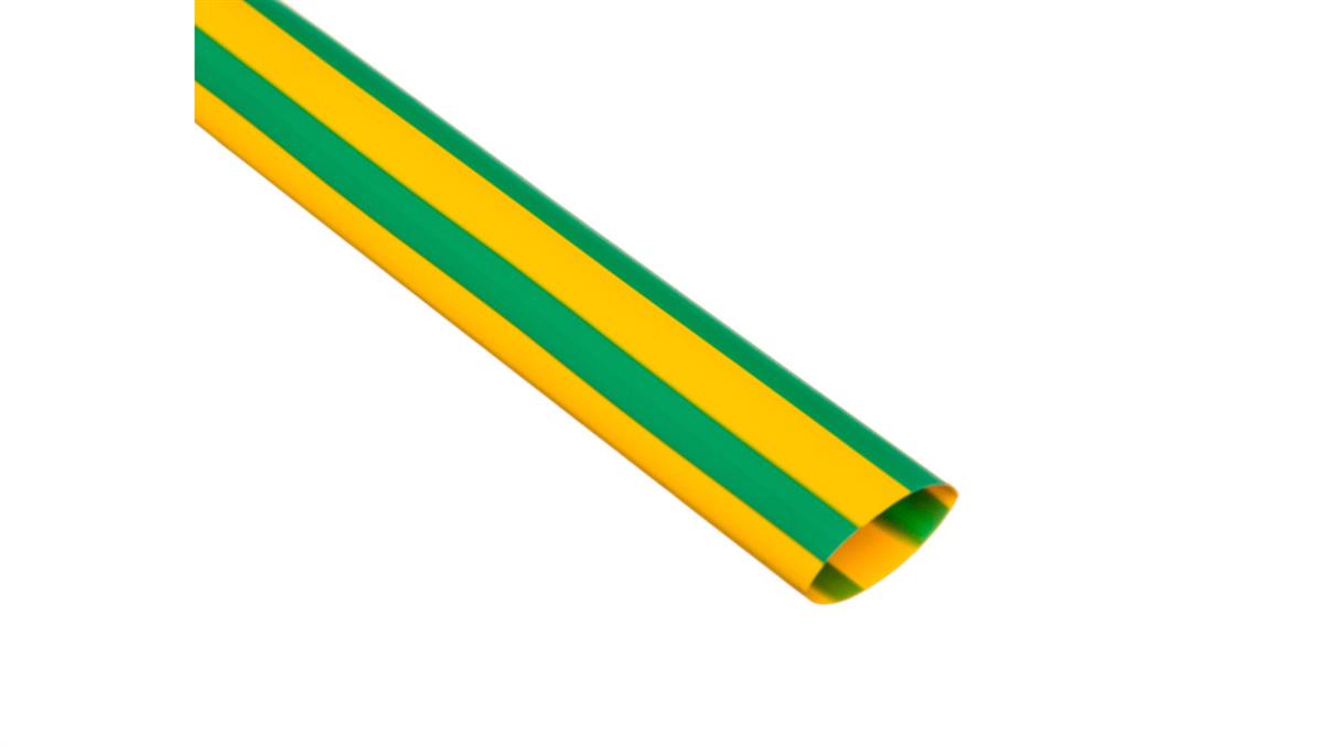 Cellpack Rura termokurczliwa cienkościenna, odcinki 1m (50 szt.), CR 12,7/6,4 żółto-zielona, 427563