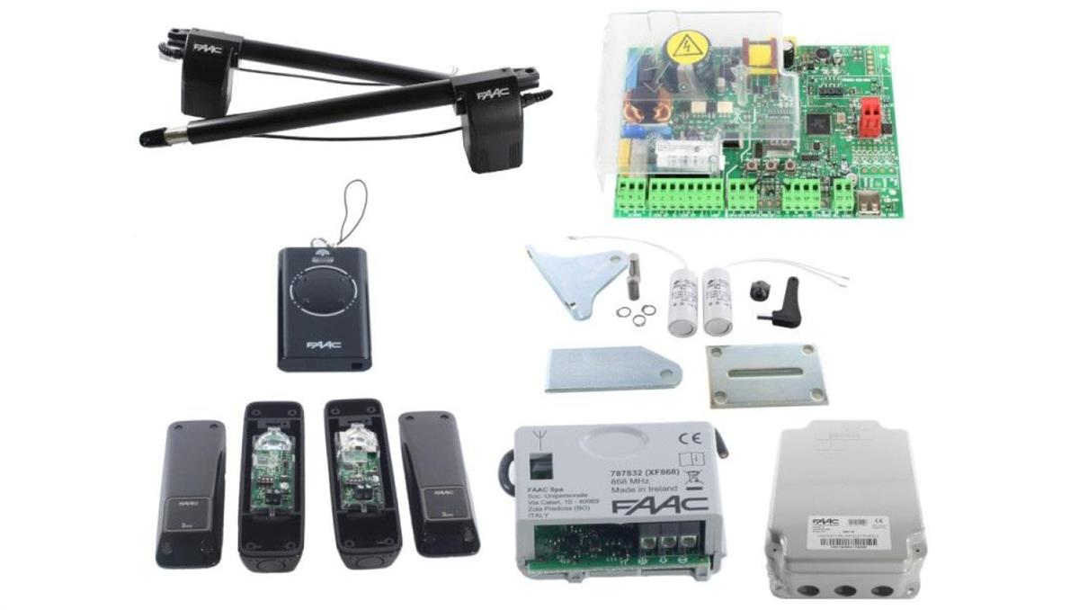 Zestaw FAAC - ALFA 414 230v napęd do bramy uchylnej dwuskrzydłowej 2x3m