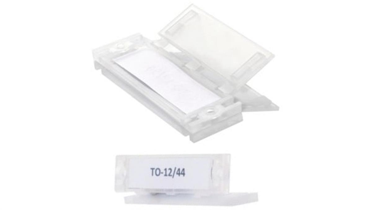 Tabliczki opisowe zamykane 12x44mm 10szt