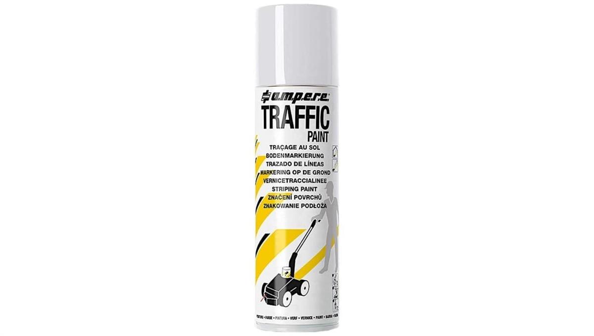 AMPERE Fraba do malowania linii, znakowania jezdni biała 500ml spray TRAFFIC PAINT