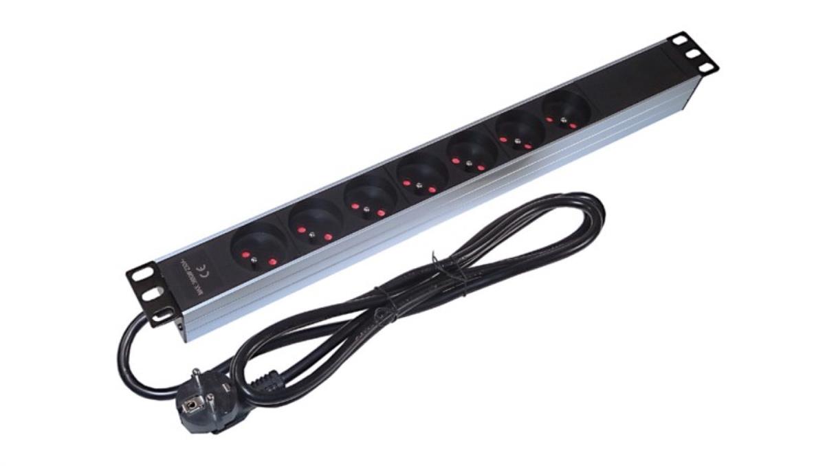 Listwa zasilająca 1U 19 7 gniazd