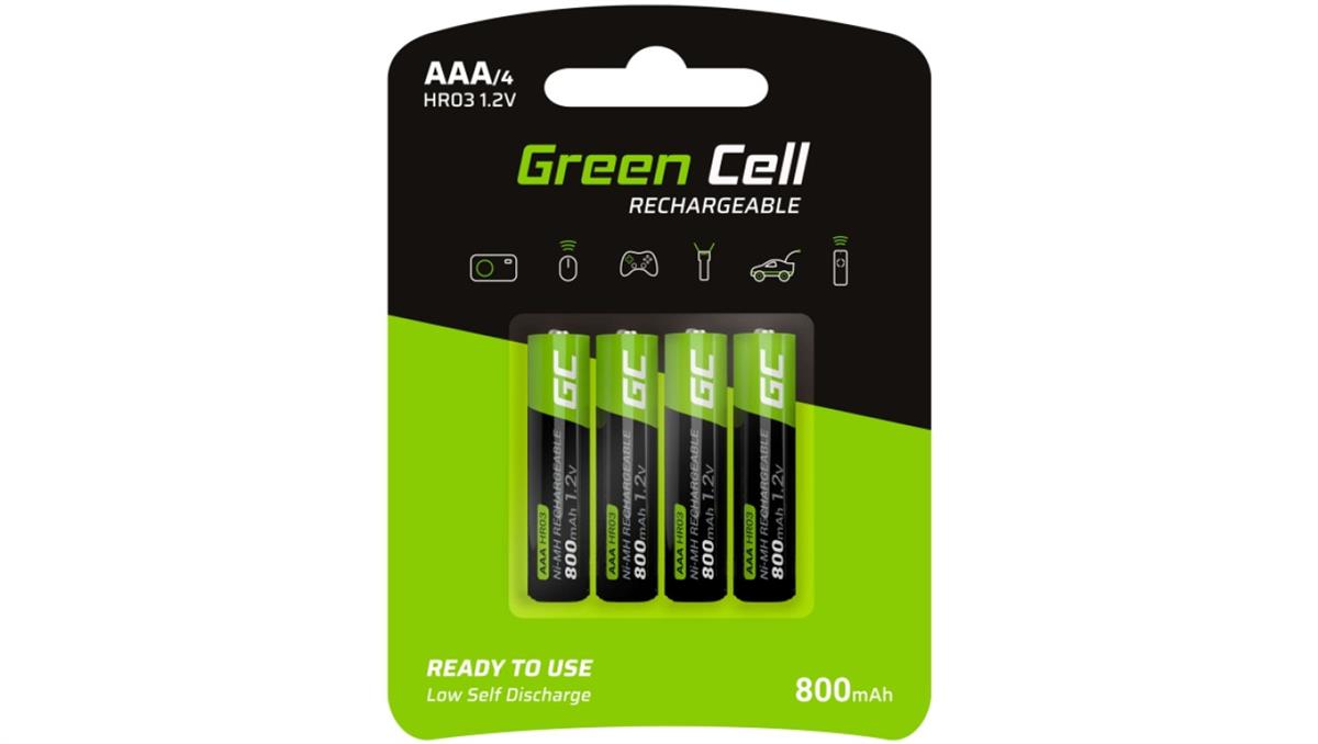 Akumulator Ni-MH R03 AAA 800mAh 1,2V GREEN CELL /8 sztuk/