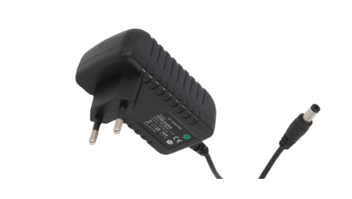 POSB12100A Zasilacz adapter czarny 12W 12V/1A, CEE7/16 wtyk DC 2.1/5.5(+)