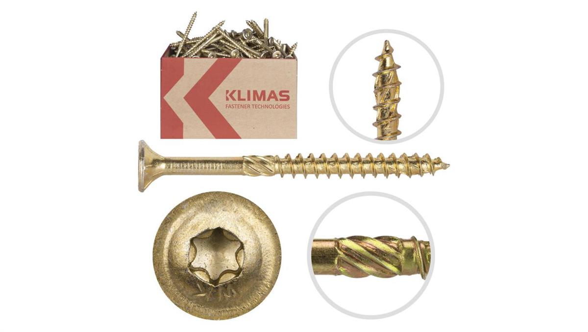 KLIMAS Wkręt z łbem walcowym do łączników ciesielskich TORX 5x50 MASTER Wkręt-met /250szt./
