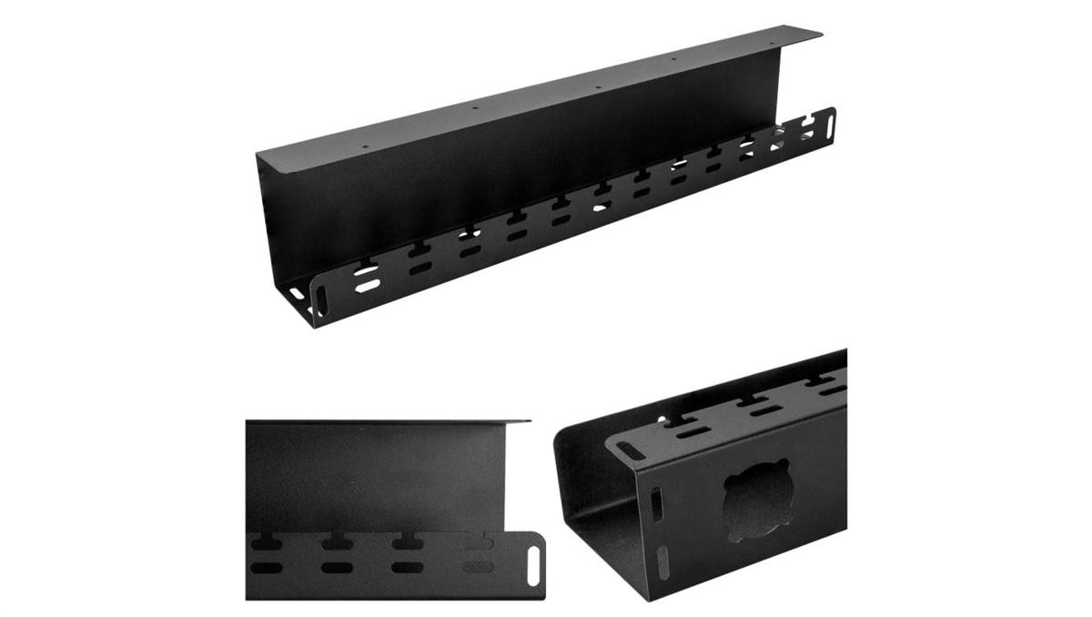 Organizator kabli podbiurkowy czarny