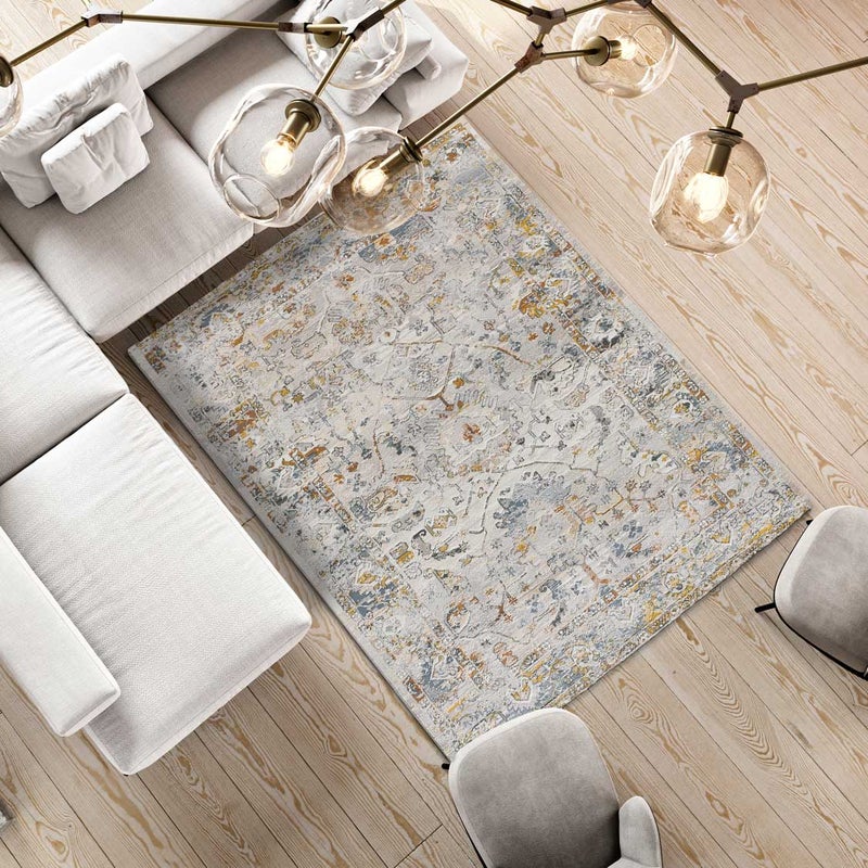 Prostokątny wielokolorowy dywan do wnętrz 77 x 150 cm SPRINGS vintage - ATTICGO