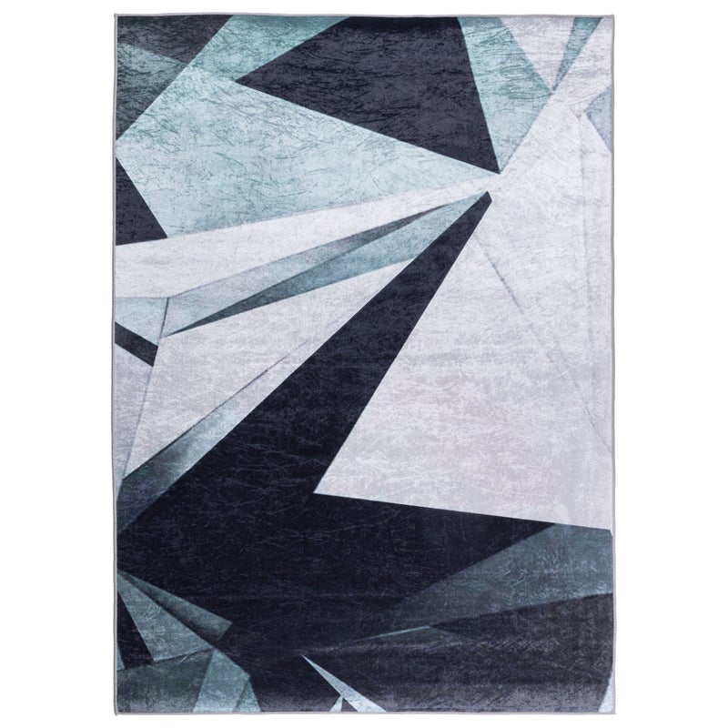 Dywan Multidecor Print Shine 120 x 170 cm geometria czarno-zielony 1 szt.