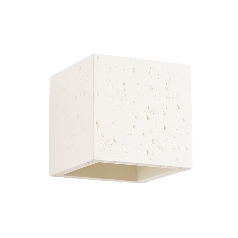Kinkiet ścienny betonowy QUAD beżowy 1xG9x15W beton architektoniczny wym:10x10x12cm IP20 Sollux Lighting