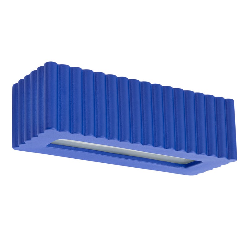 Kinkiet ścienny ryflowany RIGATA ultramaryna 1xE27x20W ceramika / gips wym:10x34x12cm IP20 Sollux Lighting