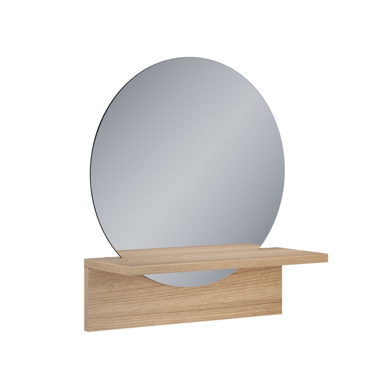 Vicco Lustro łazienkowe Elyra, Złoty dąb energetyczny, 40 x 47.5 cm z półką