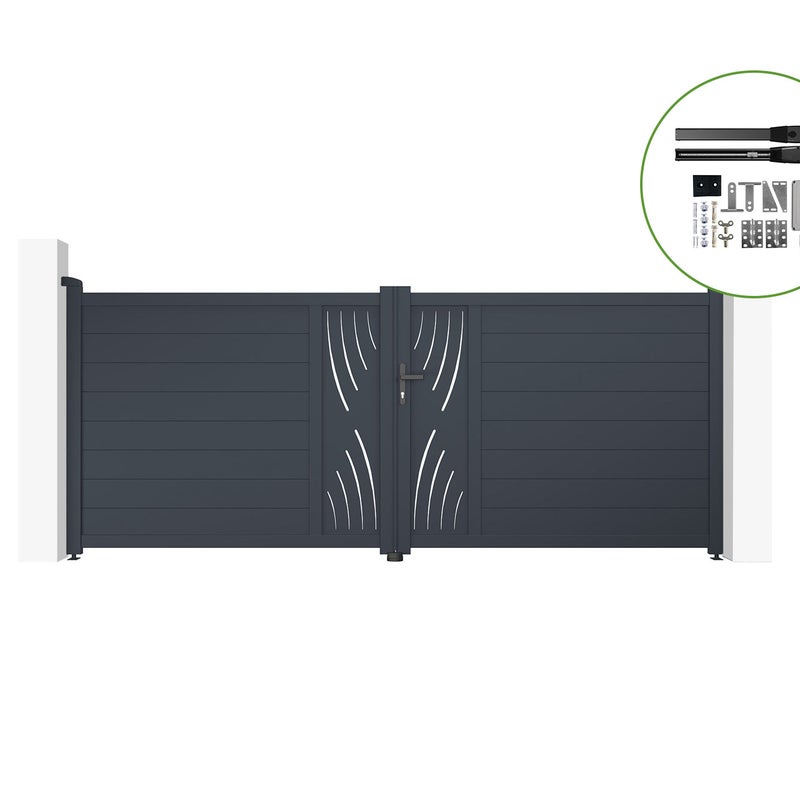 Elektryczna brama skrzydłowa VELETA 350B140 + napęd HICKER B200