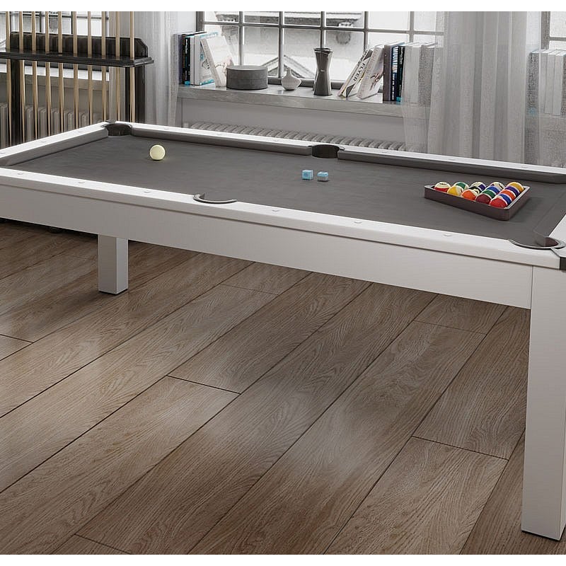 Biały rozkładany stół - Bilard i Ping-pong - Dł.182 x Szer.102 x Wys.80 cm - HENK