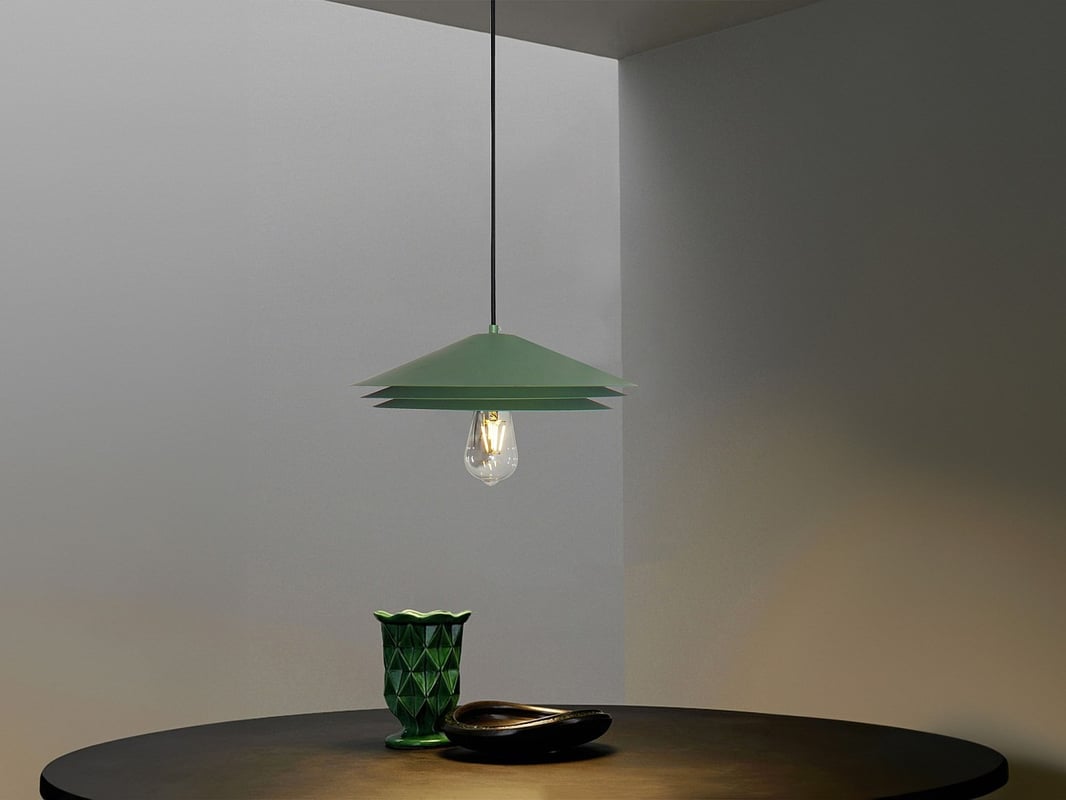 Lampa sufitowa z metalu - śr. 35 x wys. 161 cm - Zielony - KIRUNA