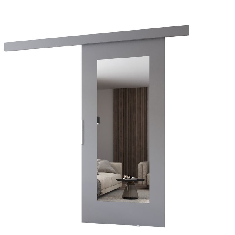 Drzwi przesuwne wewnętrzne CLEAN I 106 cm w kolorze szarym.