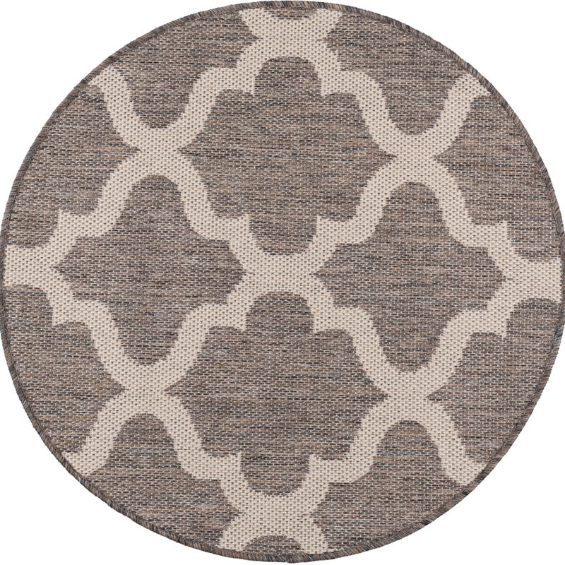 Dywan Multidecor Express In 80 cm koło marokański szaro-beżowy 1 szt.