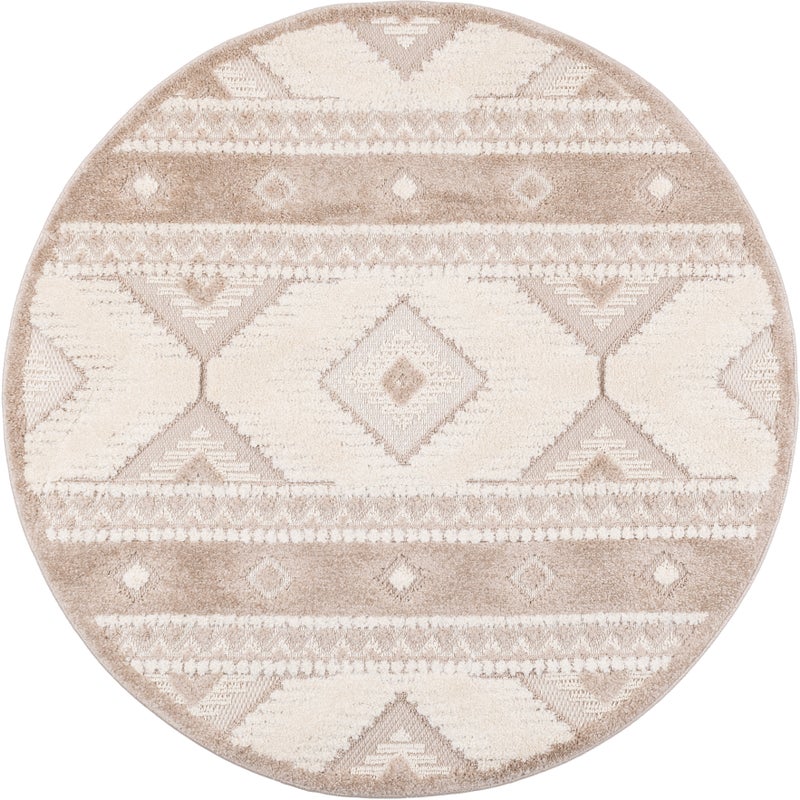 Dywan Multidecor Chiara 120cm koło aztecki beżowy 1 szt.
