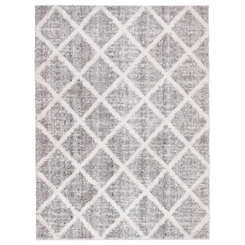 Dywan Multidecor Bilbao Shaggy 80 x 150 cm romby antracytowy 1 szt.