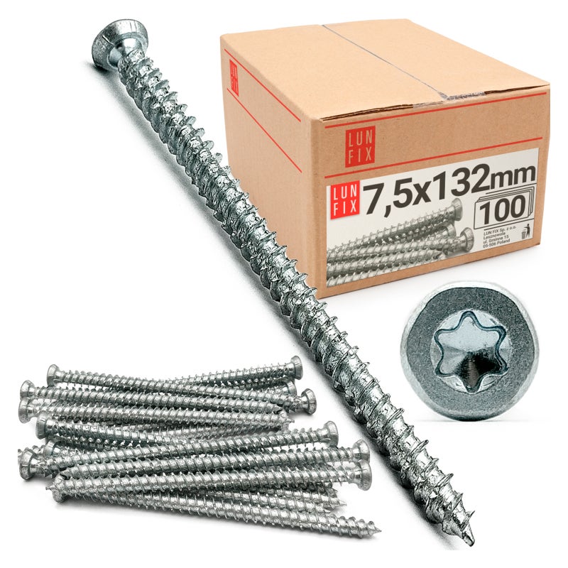 Wkręty do ościeżnic 7,5x132mm 100szt.