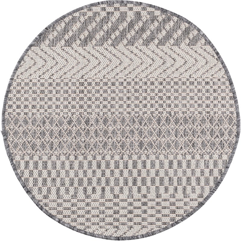 Dywan Multidecor Express In 80 cm koło paski szary 1 szt.