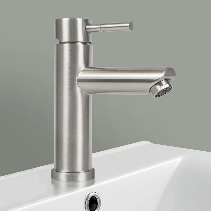 Bateria łazienkowa, bateria umywalkowa – nowoczesny design z wodospadem, eleganckie chromowane wykończenie, bateria ze stali nierdzewnej