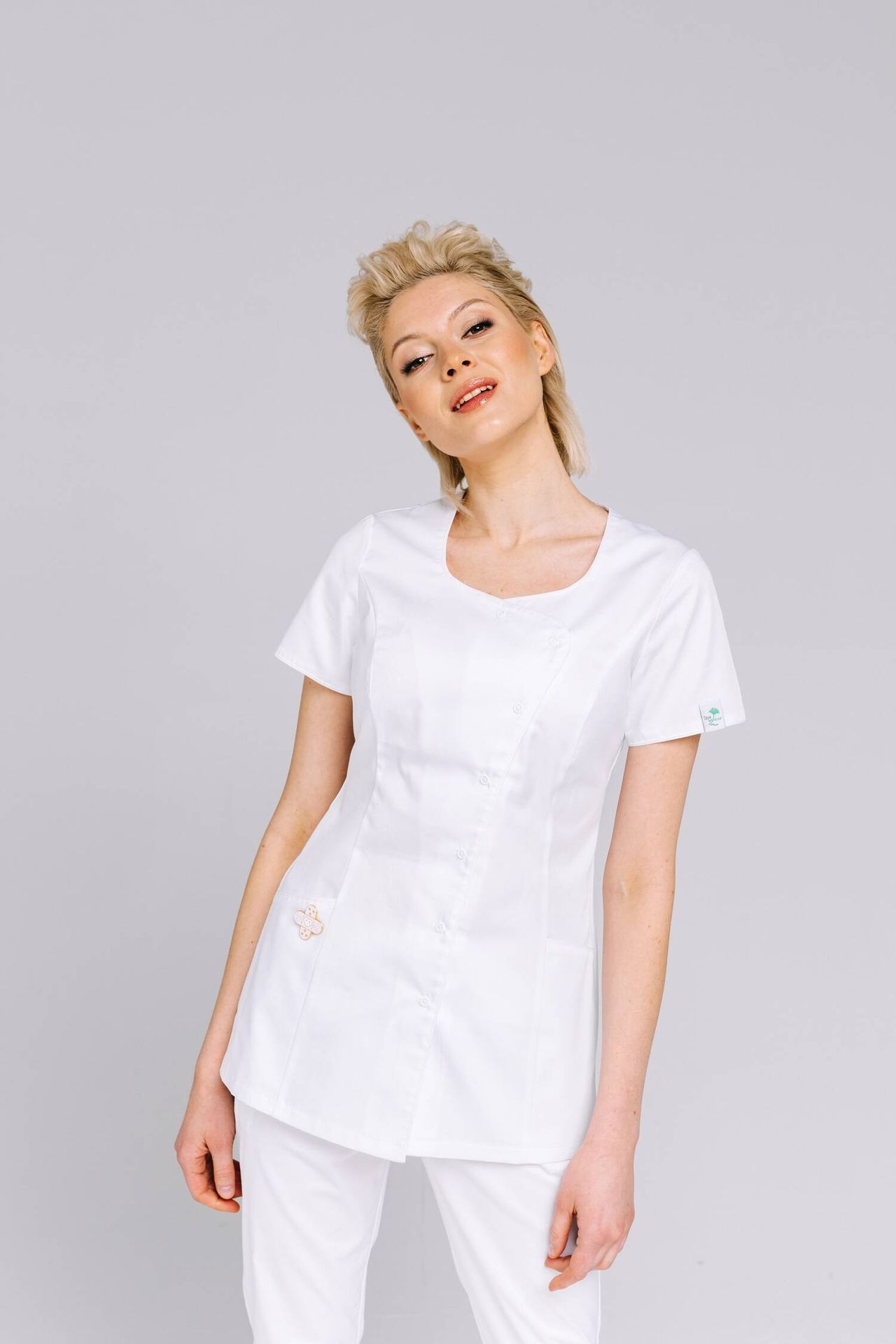 Fartuch medyczny/kosmetyczny CLAUDIA Premium