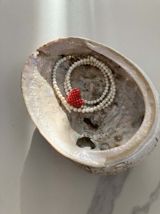 MILA - Perły naturalne z sercem handmade