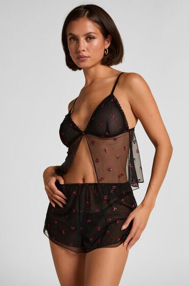 Hunkemöller Szorty z siateczki Chelsey Czarny