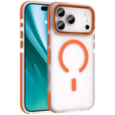 Etui ETTERI Icy Mag do iPhone 17 Pro Pomarańczowo-przezroczysty