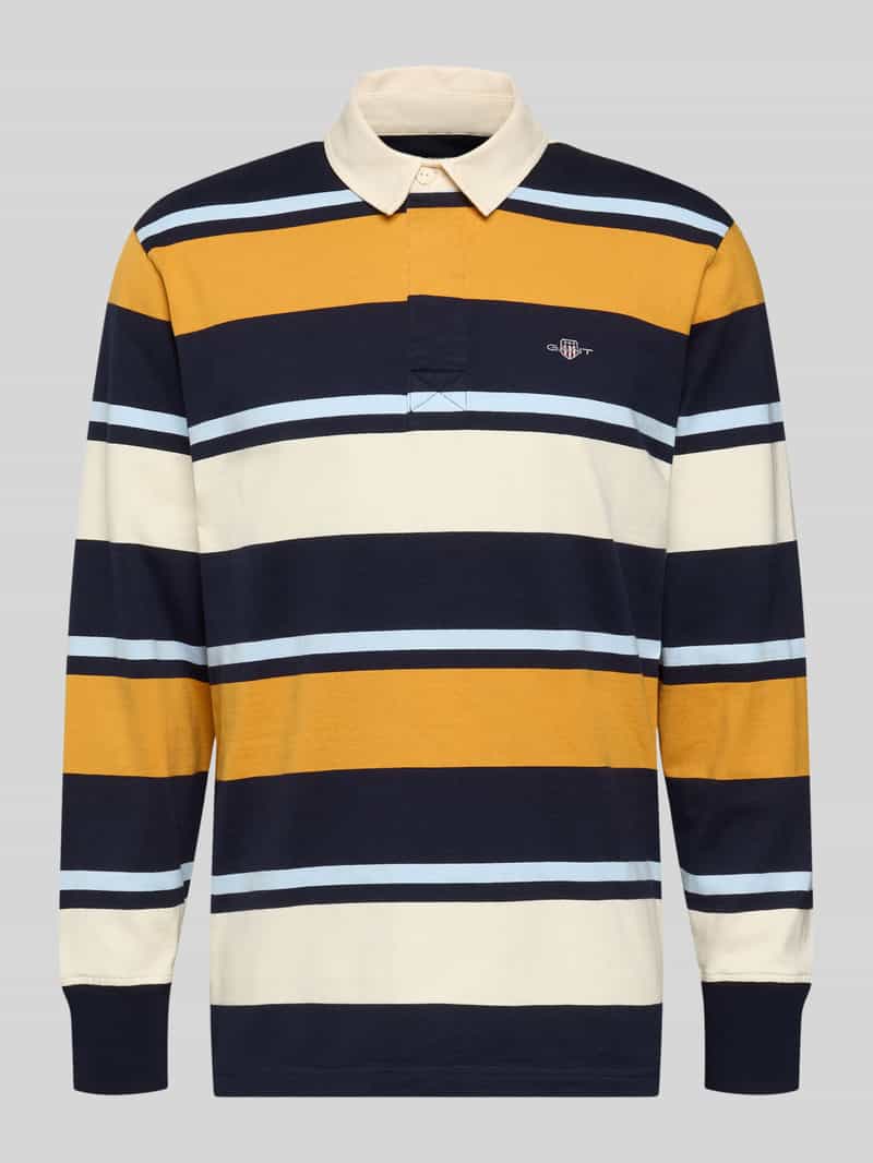 Bluza z kołnierzykiem polo i wyhaftowanym logo