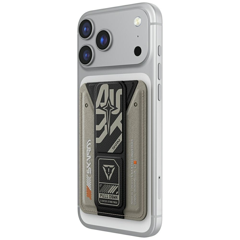 Portfel Skinarma Kado Aegis Magnetic Cardholder Grip Stand szary