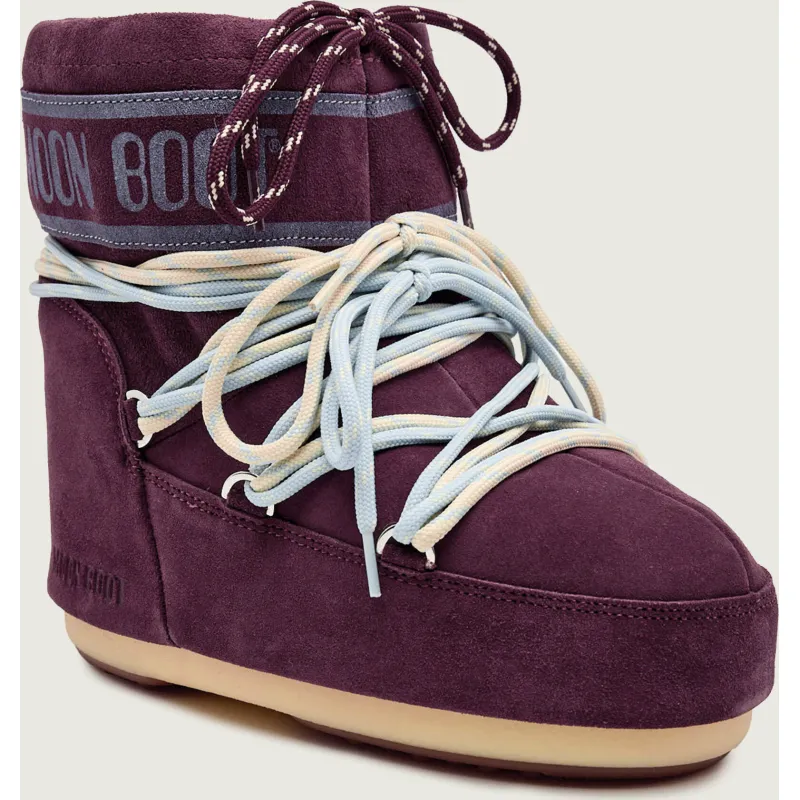 Moon Boot Śniegowce MB ICON LOW SUEDE LACES zamsz
