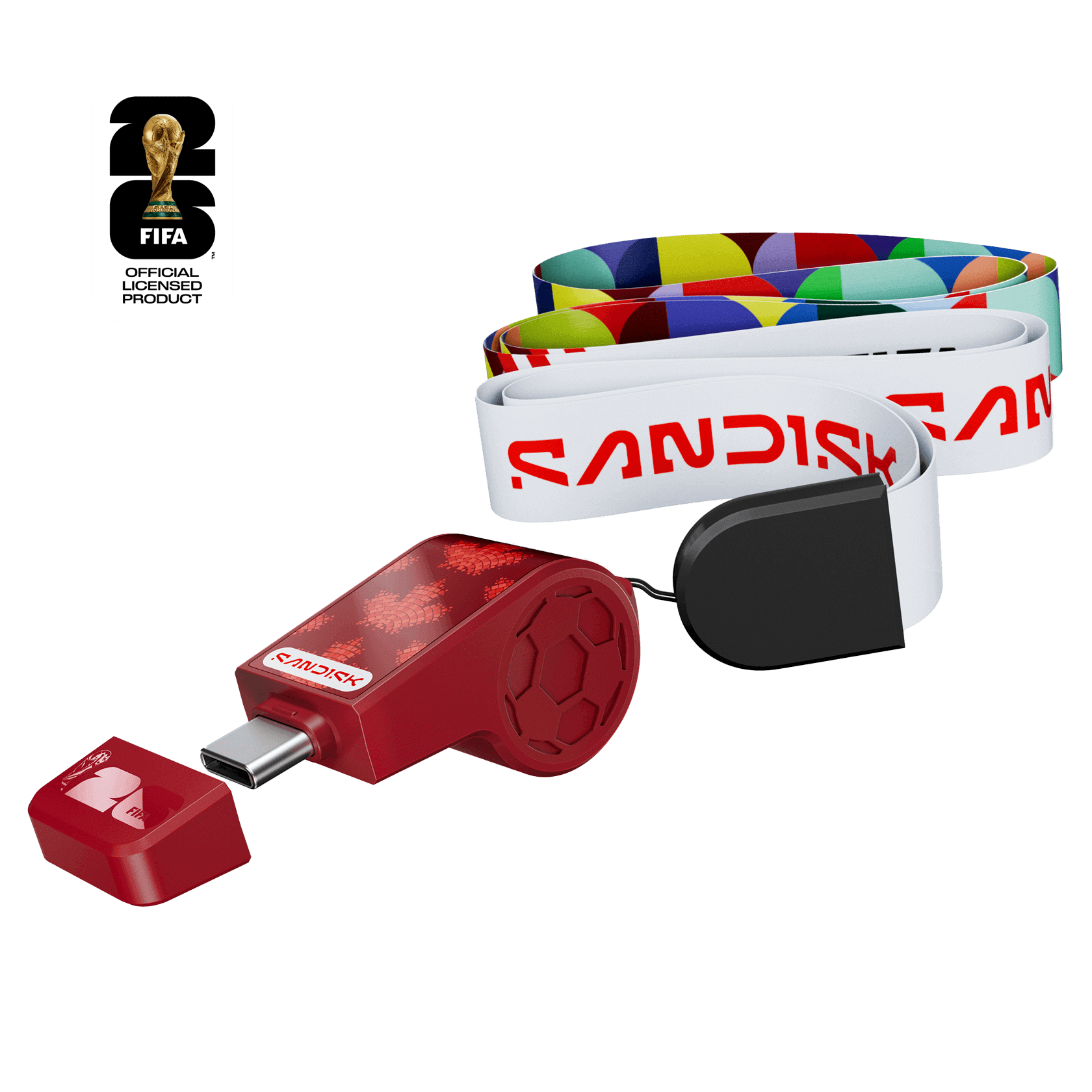SanDisk USB-C Flash Drive: FIFA World Cup 2026 Canada Edition - 128GB, Red - SDCZIA-128G-G46R